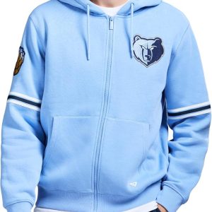 Men's X NBA Officially Licensed Long Sleeve Zip Up Hooded Fleece Sweatshirt