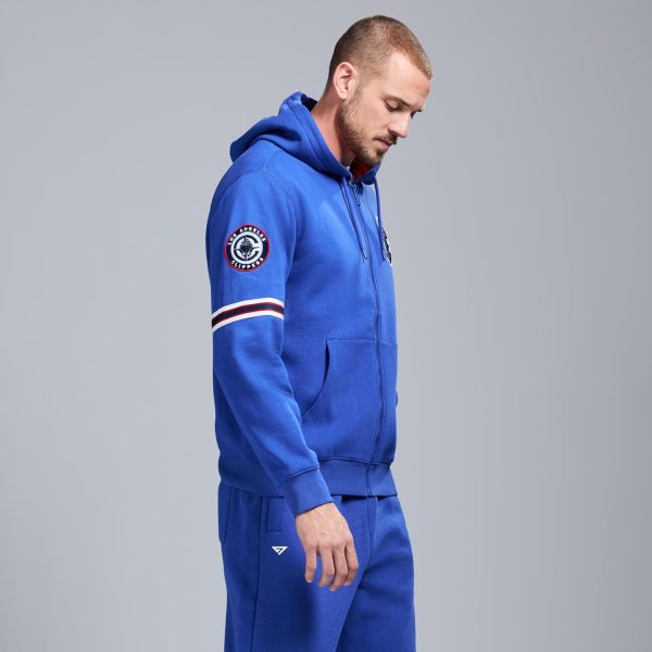 Men's X NBA Officially Licensed Long Sleeve Zip Up Hooded Fleece Sweatshirt - Image 8