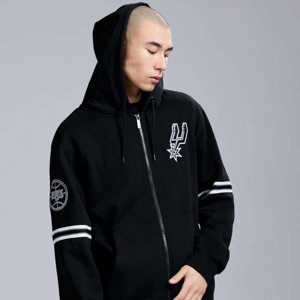 Men's X NBA Officially Licensed Long Sleeve Zip Up Hooded Fleece Sweatshirt - Image 17