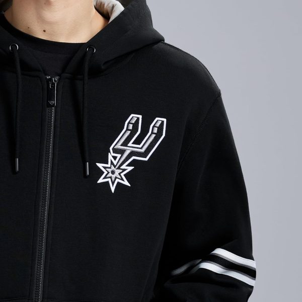 Men's X NBA Officially Licensed Long Sleeve Zip Up Hooded Fleece Sweatshirt - Image 18