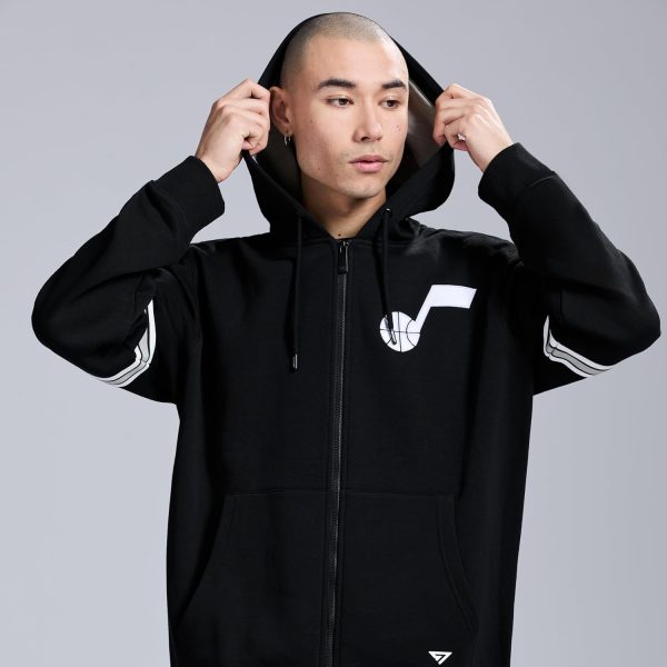 Men's X NBA Officially Licensed Long Sleeve Zip Up Hooded Fleece Sweatshirt - Image 29