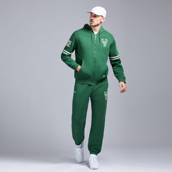 Men's X NBA Officially Licensed Long Sleeve Zip Up Hooded Fleece Sweatshirt - Image 34