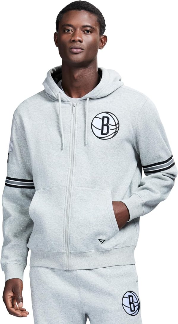 Men's X NBA Officially Licensed Long Sleeve Zip Up Hooded Fleece Sweatshirt - Image 73
