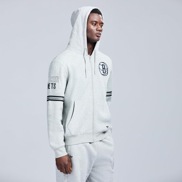 Men's X NBA Officially Licensed Long Sleeve Zip Up Hooded Fleece Sweatshirt - Image 77