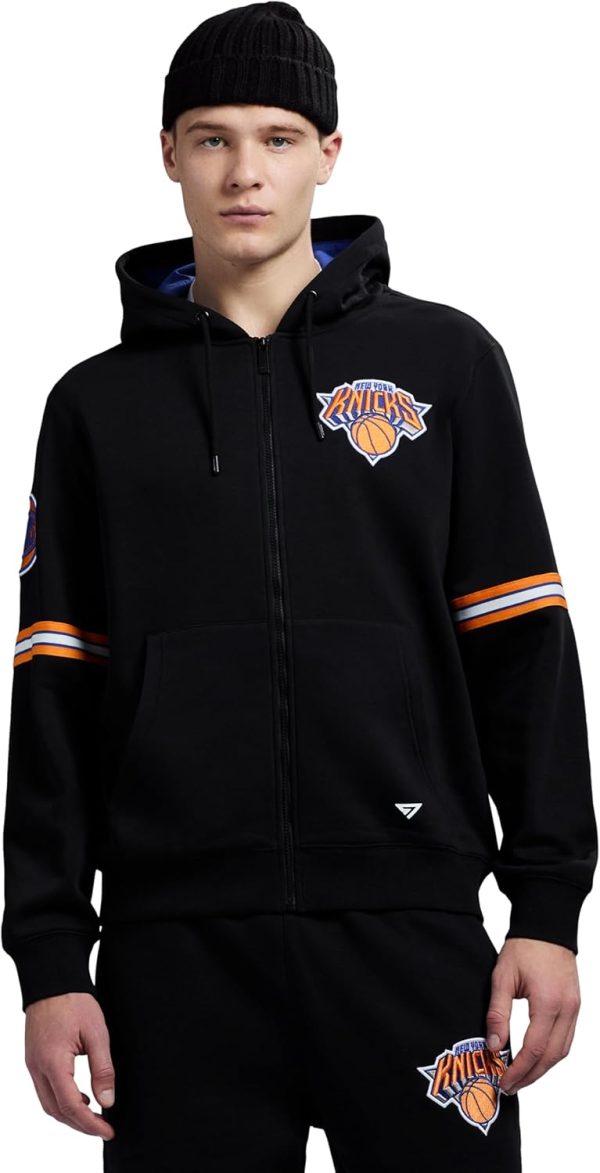 Men's X NBA Officially Licensed Long Sleeve Zip Up Hooded Fleece Sweatshirt - Image 79