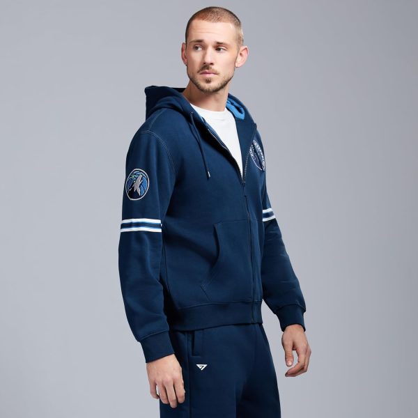 Men's X NBA Officially Licensed Long Sleeve Zip Up Hooded Fleece Sweatshirt - Image 92