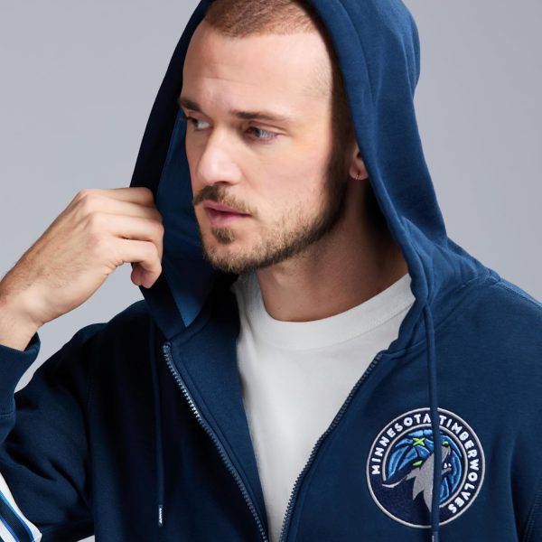 Men's X NBA Officially Licensed Long Sleeve Zip Up Hooded Fleece Sweatshirt - Image 95