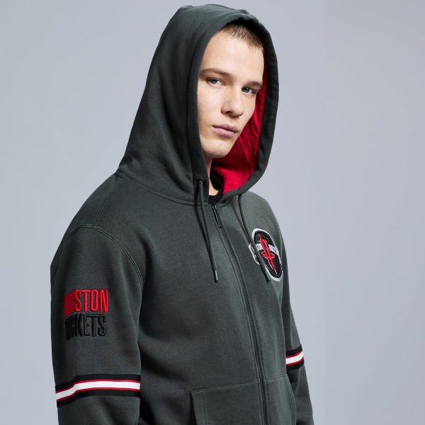 Men's X NBA Officially Licensed Long Sleeve Zip Up Hooded Fleece Sweatshirt - Image 113
