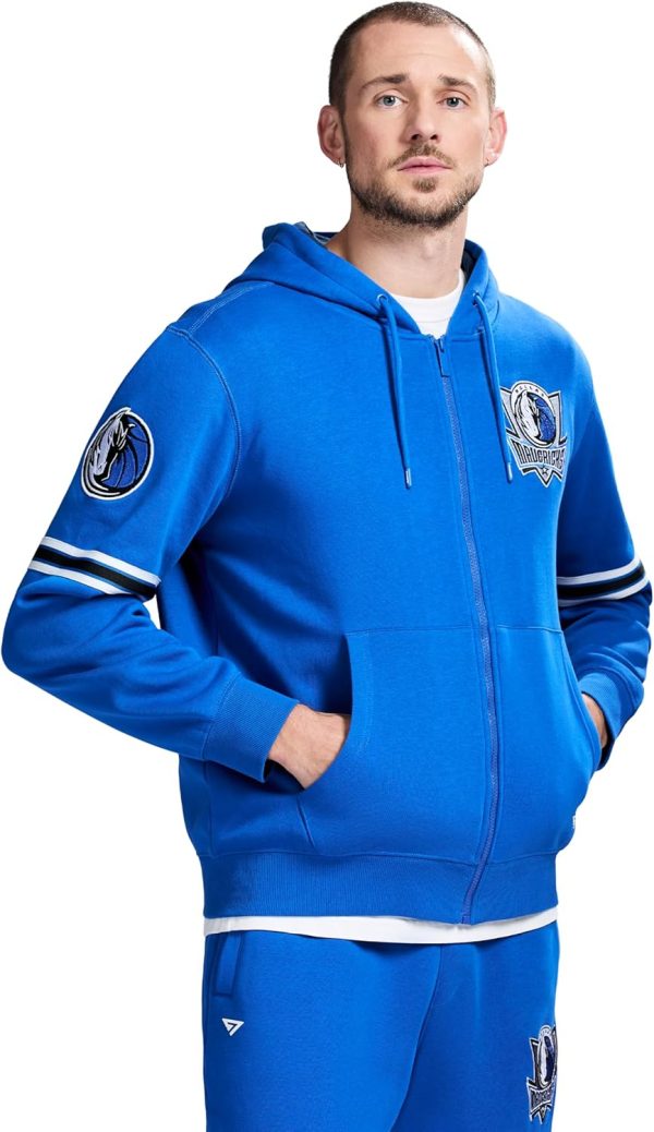 Men's X NBA Officially Licensed Long Sleeve Zip Up Hooded Fleece Sweatshirt - Image 115