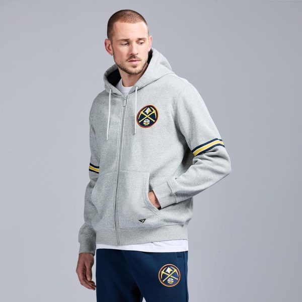 Men's X NBA Officially Licensed Long Sleeve Zip Up Hooded Fleece Sweatshirt - Image 131