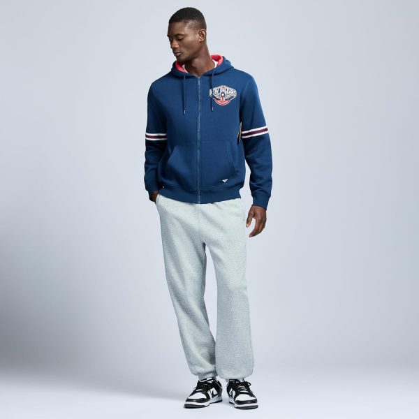 Men's X NBA Officially Licensed Long Sleeve Zip Up Hooded Fleece Sweatshirt - Image 136