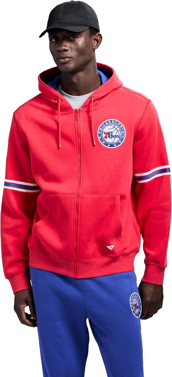 Men's X NBA Officially Licensed Long Sleeve Zip Up Hooded Fleece Sweatshirt - Image 175