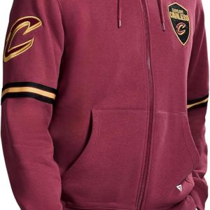 Men's X NBA Officially Licensed Long Sleeve Zip Up Hooded Fleece Sweatshirt