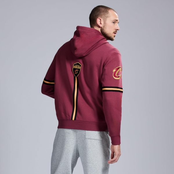 Men's X NBA Officially Licensed Long Sleeve Zip Up Hooded Fleece Sweatshirt - Image 3