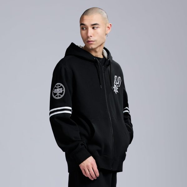 Men's X NBA Officially Licensed Long Sleeve Zip Up Hooded Fleece Sweatshirt - Image 20