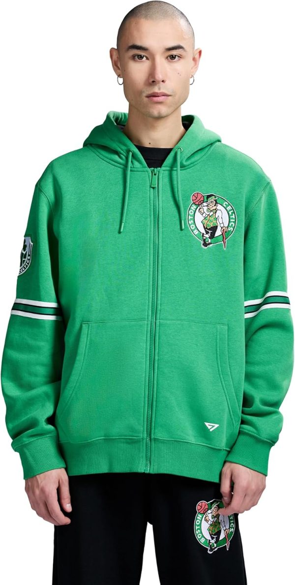 Men's X NBA Officially Licensed Long Sleeve Zip Up Hooded Fleece Sweatshirt - Image 25