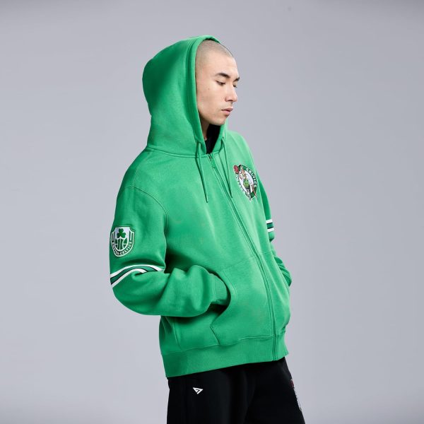 Men's X NBA Officially Licensed Long Sleeve Zip Up Hooded Fleece Sweatshirt - Image 29