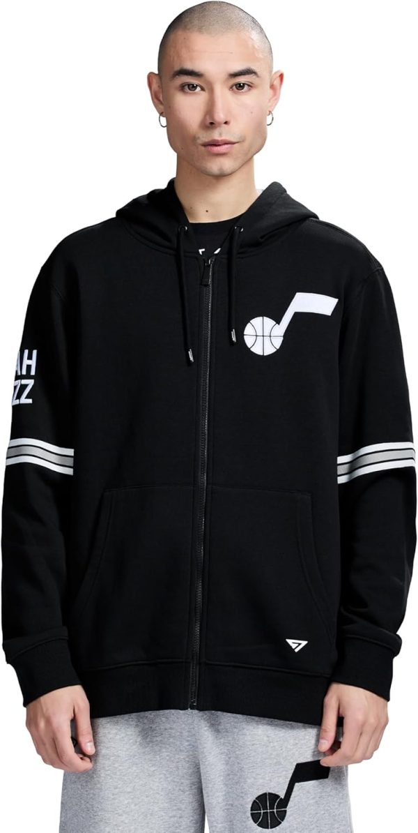 Men's X NBA Officially Licensed Long Sleeve Zip Up Hooded Fleece Sweatshirt - Image 31
