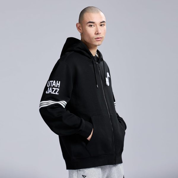 Men's X NBA Officially Licensed Long Sleeve Zip Up Hooded Fleece Sweatshirt - Image 32
