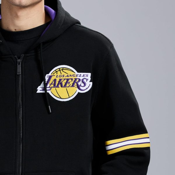 Men's X NBA Officially Licensed Long Sleeve Zip Up Hooded Fleece Sweatshirt - Image 48
