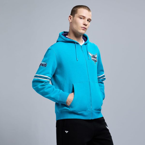 Men's X NBA Officially Licensed Long Sleeve Zip Up Hooded Fleece Sweatshirt - Image 56
