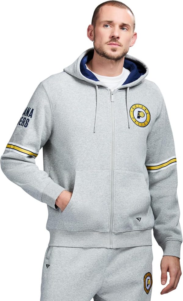 Men's X NBA Officially Licensed Long Sleeve Zip Up Hooded Fleece Sweatshirt - Image 61