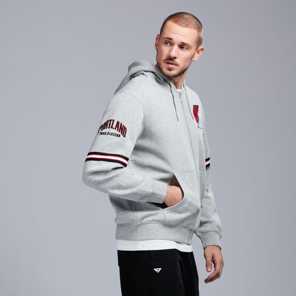 Men's X NBA Officially Licensed Long Sleeve Zip Up Hooded Fleece Sweatshirt - Image 68