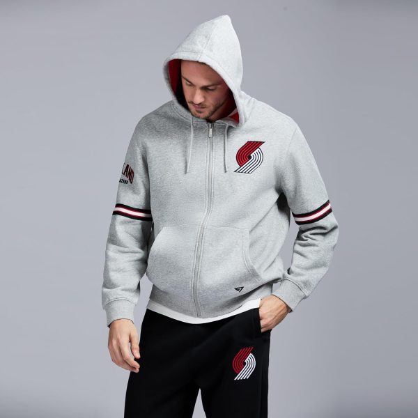 Men's X NBA Officially Licensed Long Sleeve Zip Up Hooded Fleece Sweatshirt - Image 71