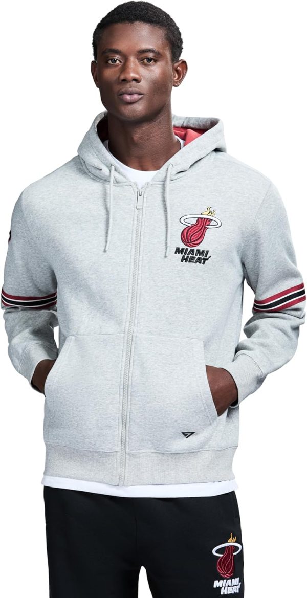 Men's X NBA Officially Licensed Long Sleeve Zip Up Hooded Fleece Sweatshirt - Image 73