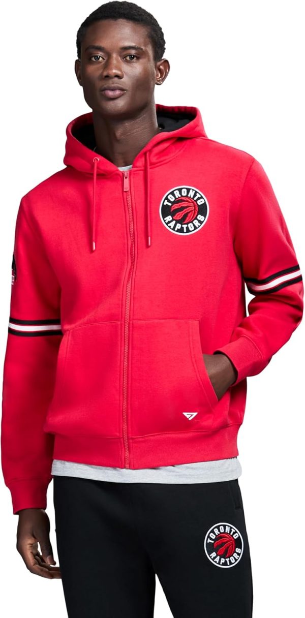 Men's X NBA Officially Licensed Long Sleeve Zip Up Hooded Fleece Sweatshirt - Image 103