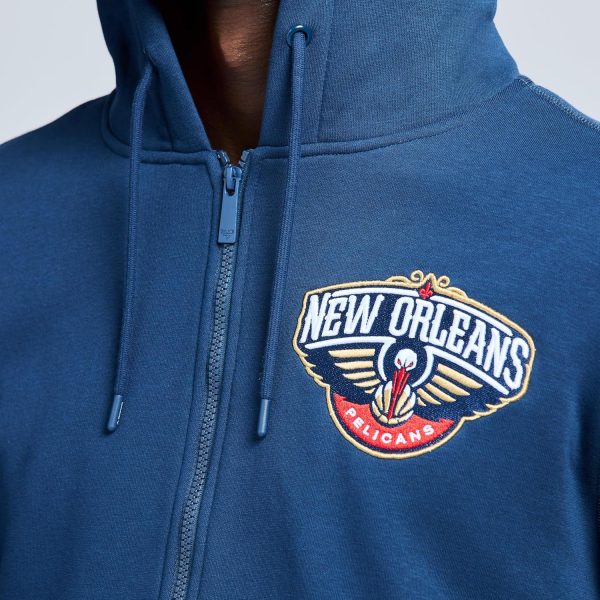 Men's X NBA Officially Licensed Long Sleeve Zip Up Hooded Fleece Sweatshirt - Image 144