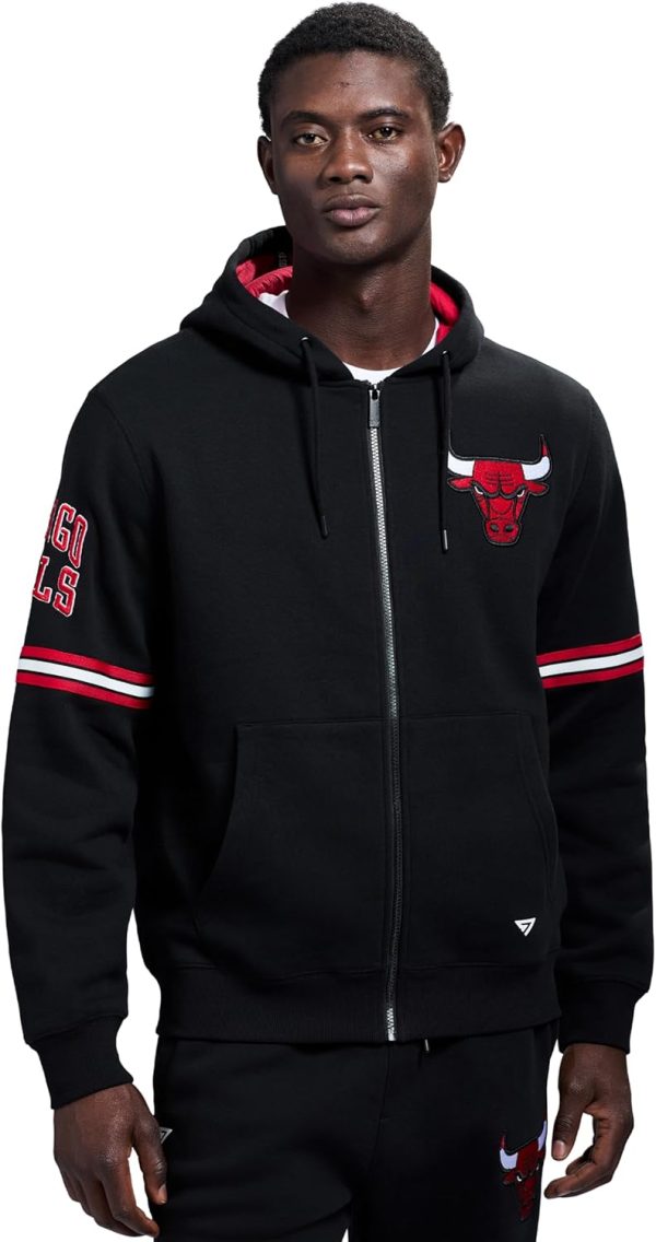 Men's X NBA Officially Licensed Long Sleeve Zip Up Hooded Fleece Sweatshirt - Image 145