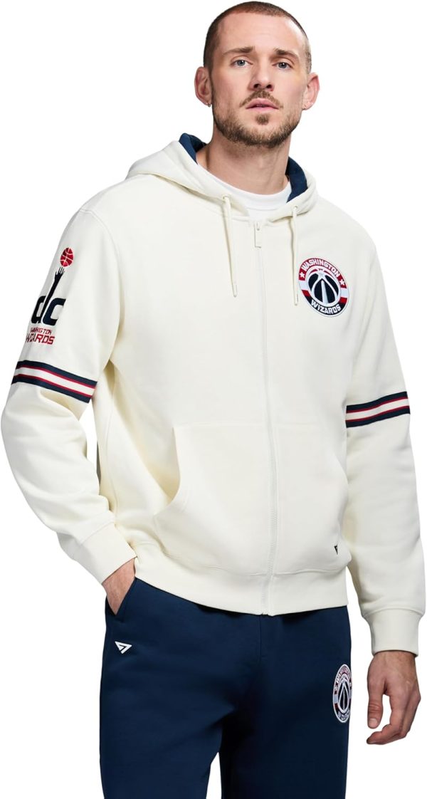 Men's X NBA Officially Licensed Long Sleeve Zip Up Hooded Fleece Sweatshirt - Image 157