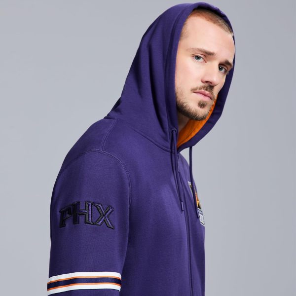 Men's X NBA Officially Licensed Long Sleeve Zip Up Hooded Fleece Sweatshirt - Image 167