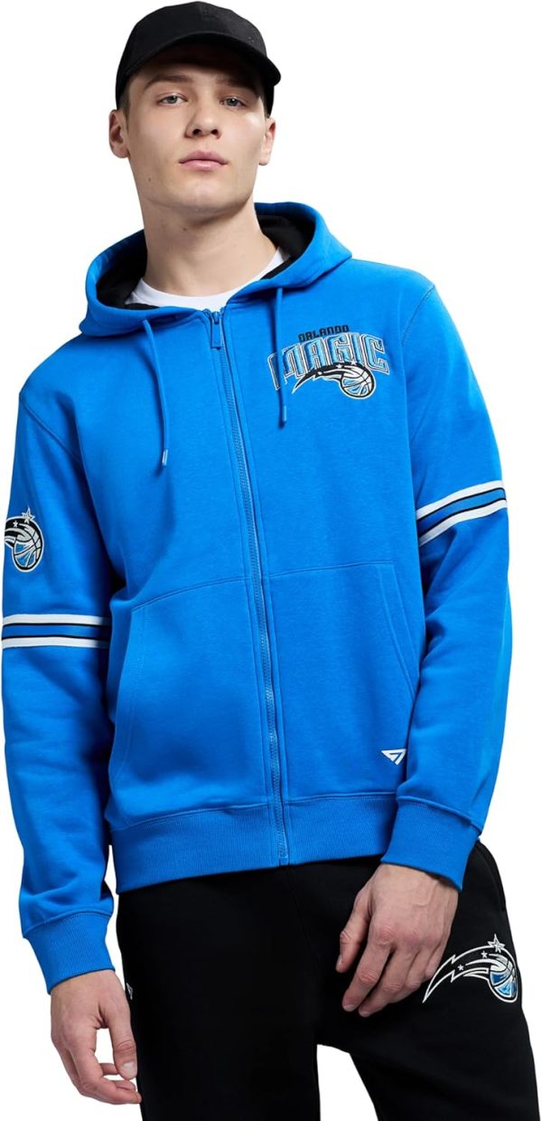 Men's X NBA Officially Licensed Long Sleeve Zip Up Hooded Fleece Sweatshirt - Image 169